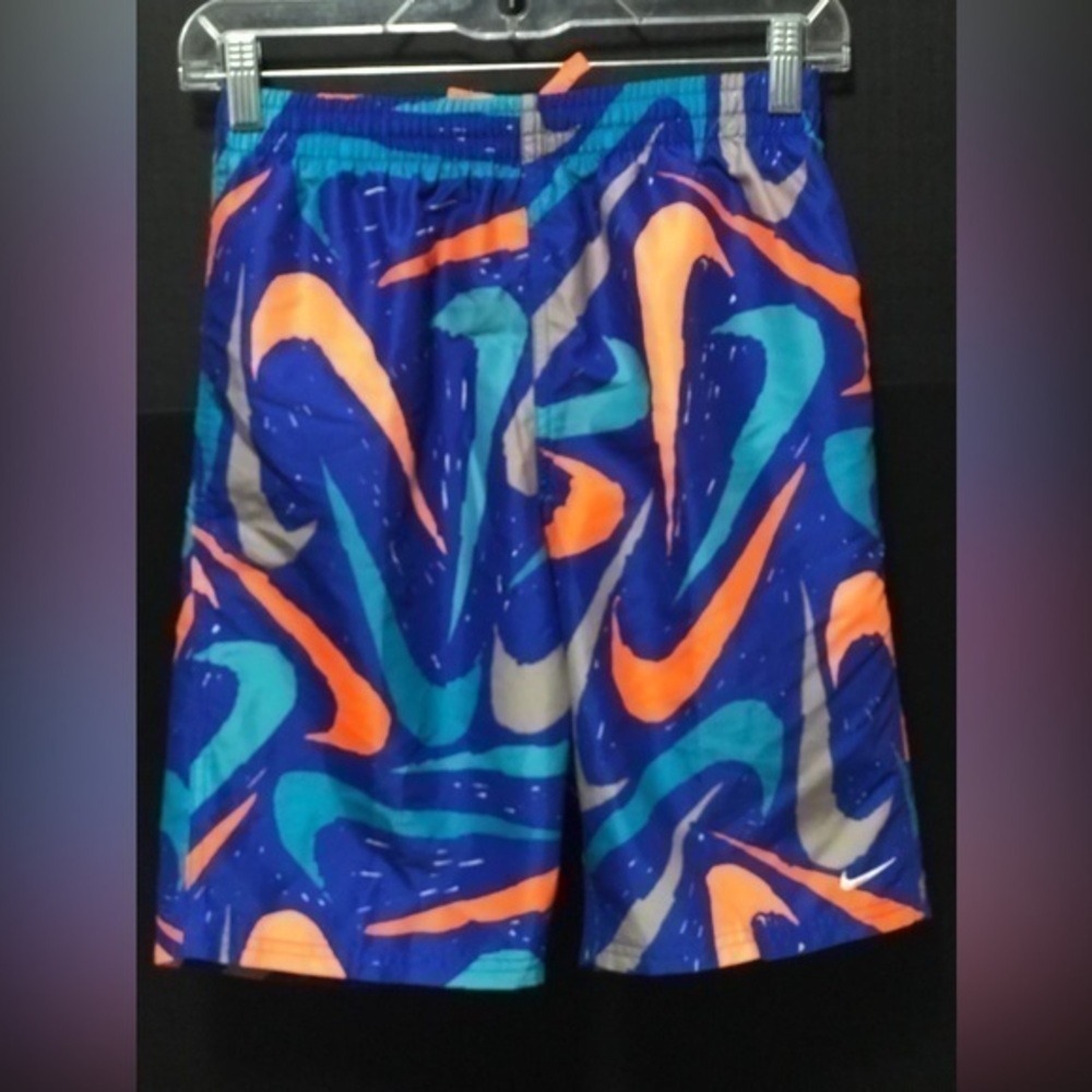 🌚Nike Youth Blue & Orange Marker Swim Trunks Shorts